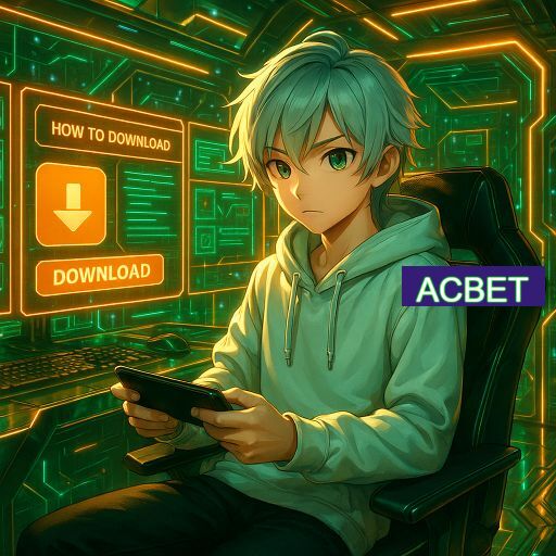Imagem promocional do app oficial ACBET destacando a conveniência de jogar cassino online pelo celular ou navegador