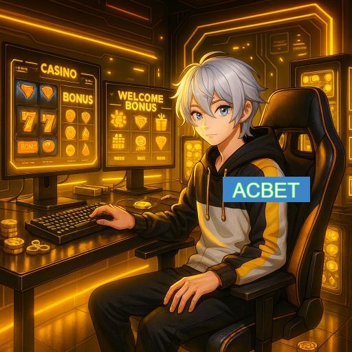 Imagem promocional do app oficial ACBET destacando a conveniência de jogar cassino online pelo celular ou navegador