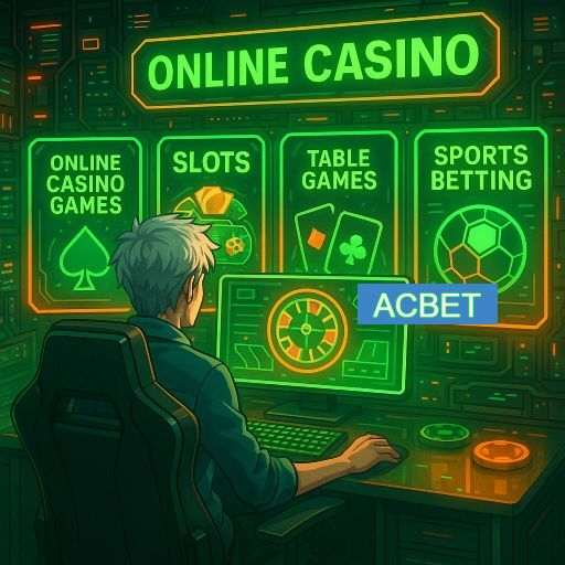 Imagem promocional do app oficial ACBET destacando a conveniência de jogar cassino online pelo celular ou navegador
